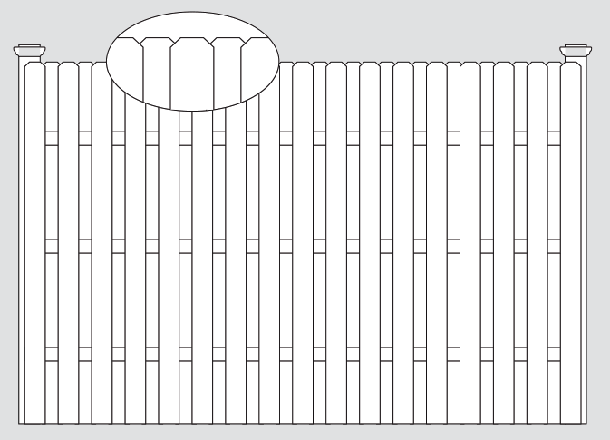 1 x 4 shadowboxfence style