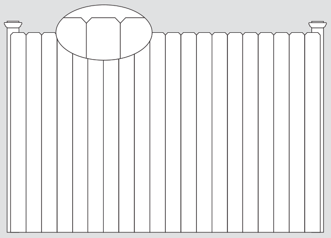 1 x 5 privacy fence style