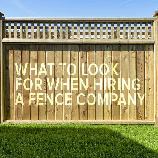 hiring a fence company