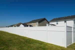 privacy white fence