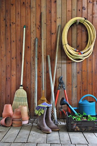 A nicely organized shed