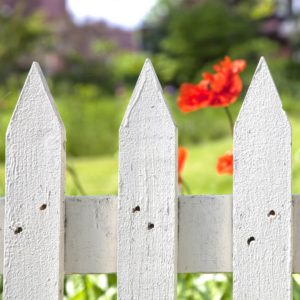 Individual fence pickets create classic style, but can be a lot of work.