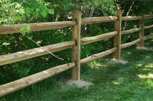 rail pressure treated split rail