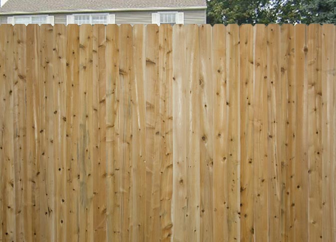 dog ear privacy wooden fence