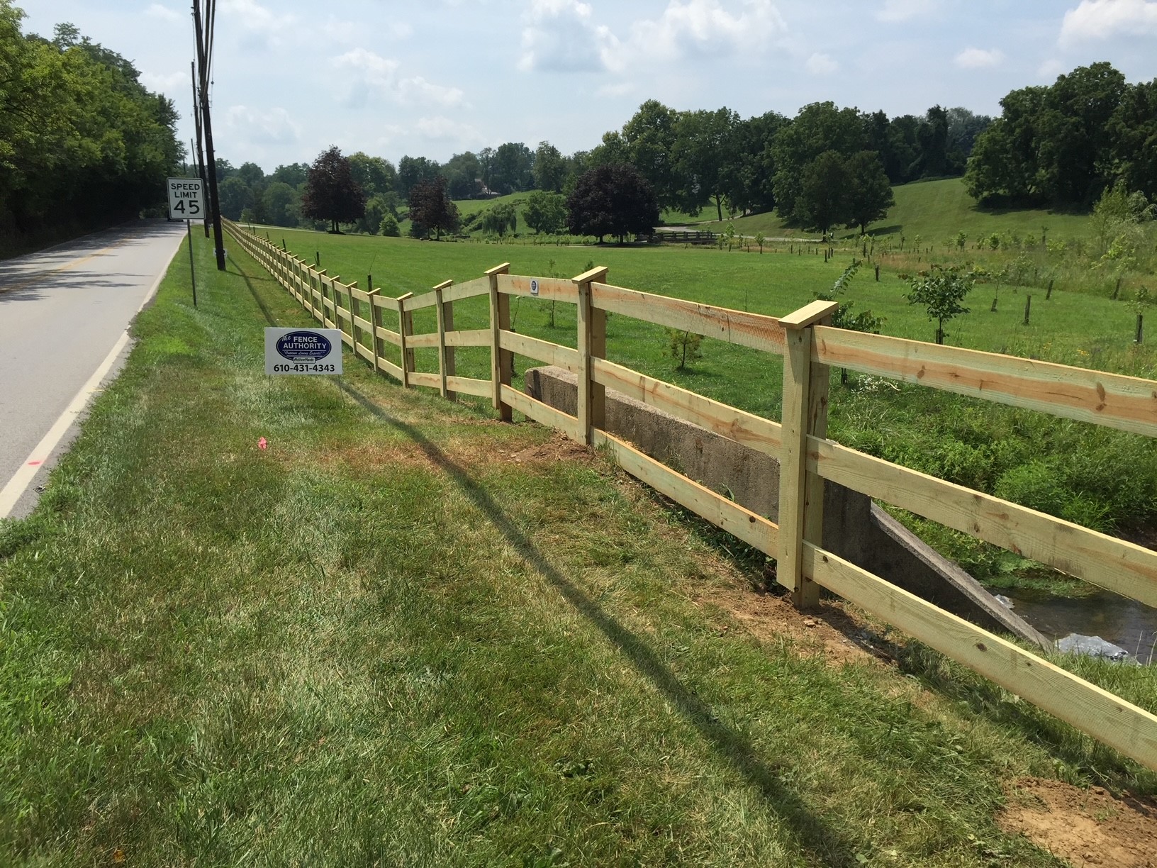 Post and Board Fence