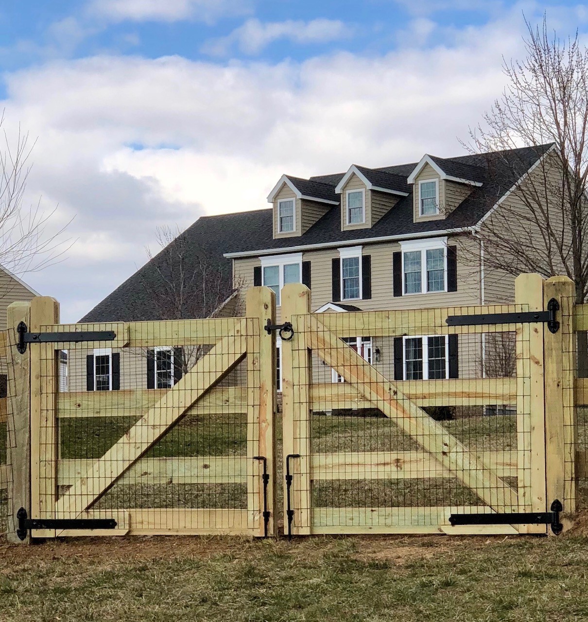 CTH slip gates in front of a house