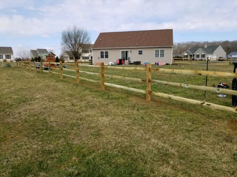 Treated Split Rail Fence