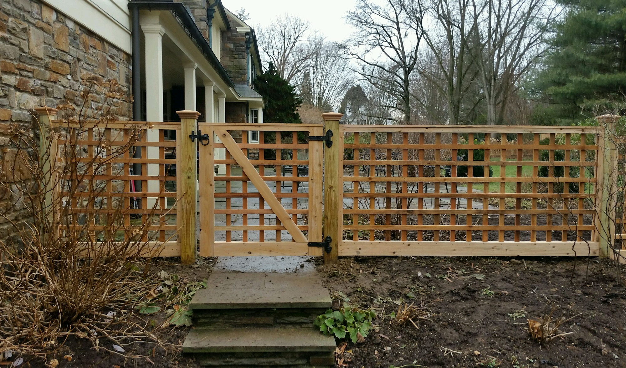 lattice gated fence