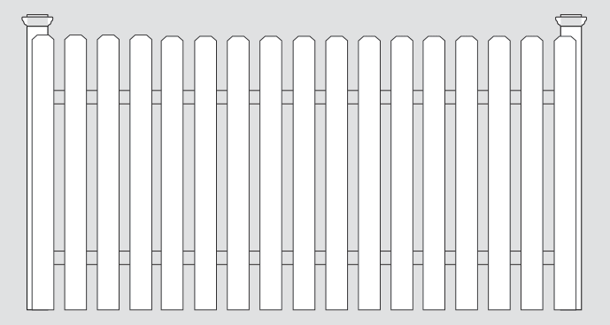 contemporary spaced picket fence style