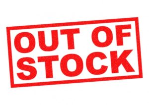 out of stock