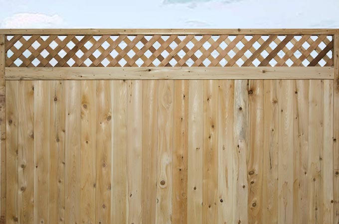 1 x 5 lattice top privacy fence style