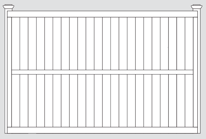 1 x 5 privacy tongue and groove fence style