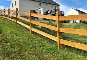 Treated Split Rail Fences